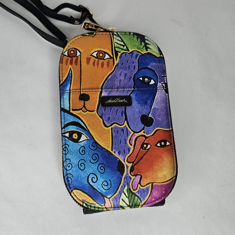 Monarque Signature Series Laurel Burch Dogs & Doggies Crossbody Bag